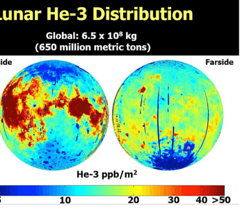 Distribution of Helium‑3 on the Moon
