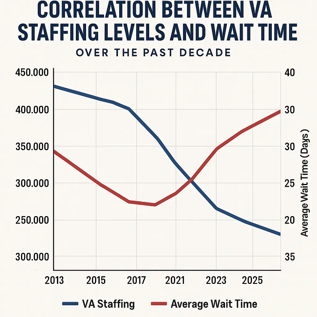 Va staffing level and wait time