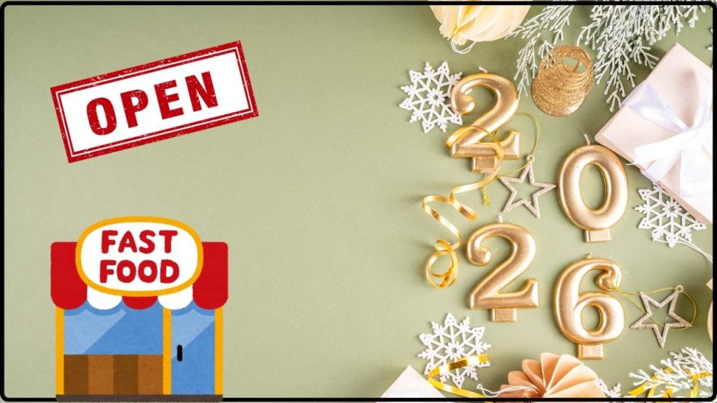Which fast food chains are open on New Year's Day 2026