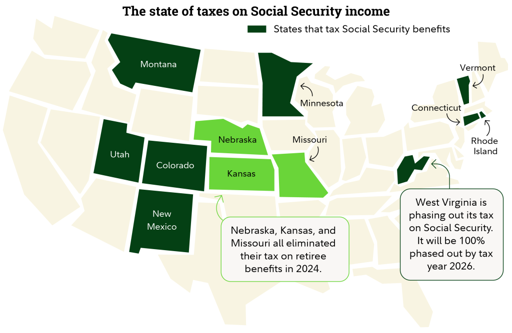 is social security taxable_States that tax Social Security