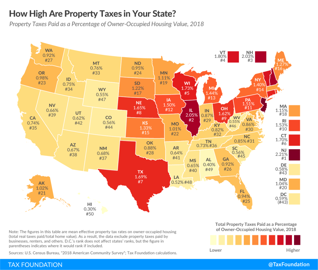 Alternative U.S. Property Tax Rate Map