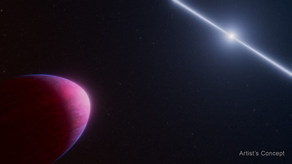 Artist’s concept of PSR J2322‑2650b and its pulsar host