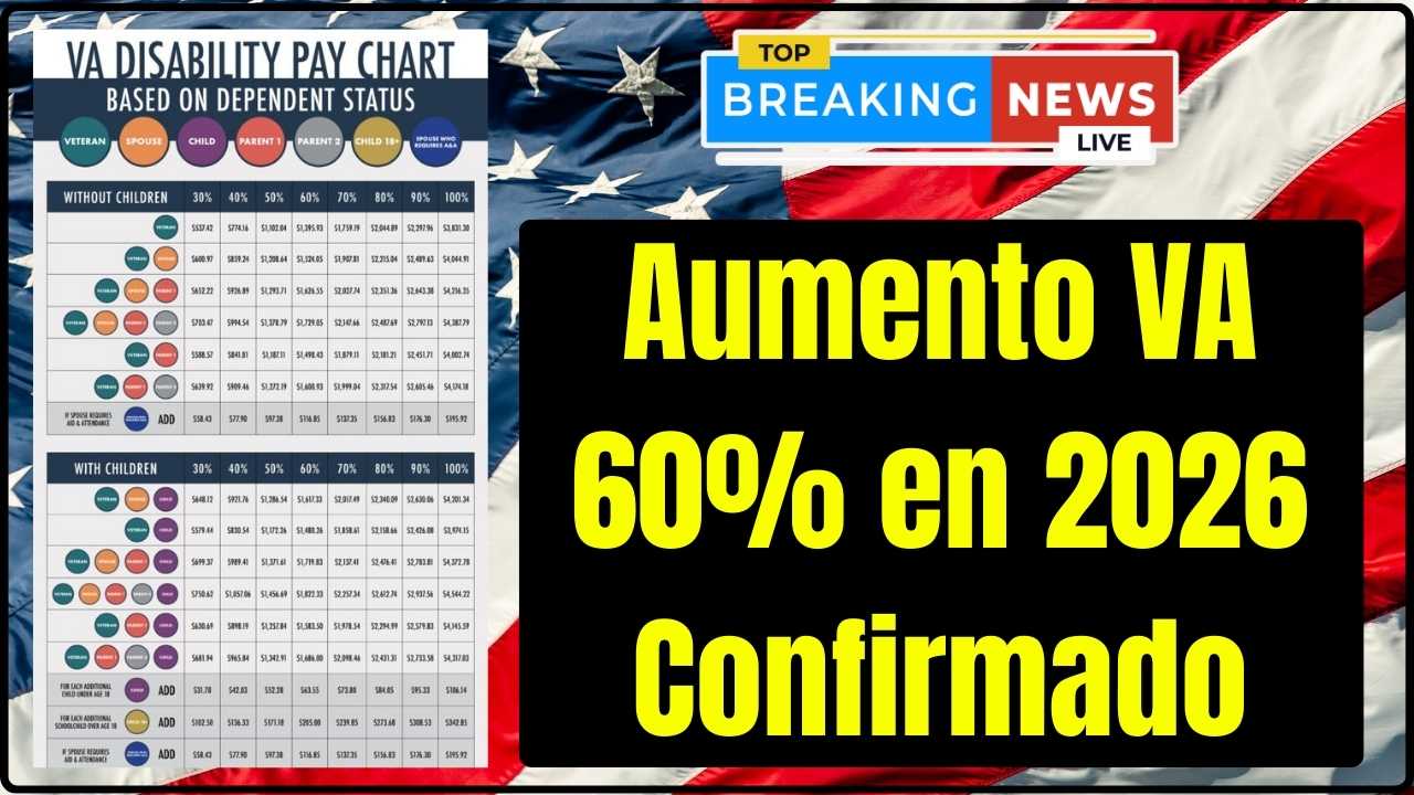 Aumento VA 60% en 2026 Confirmado