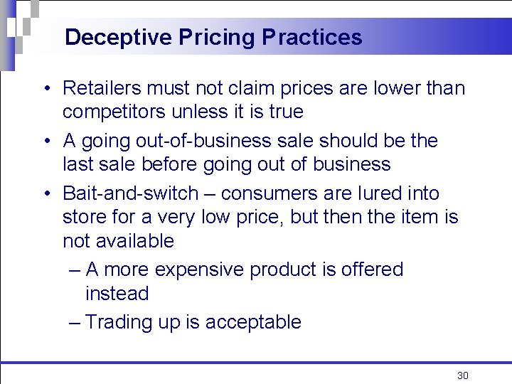 Deceptive Pricing Practices