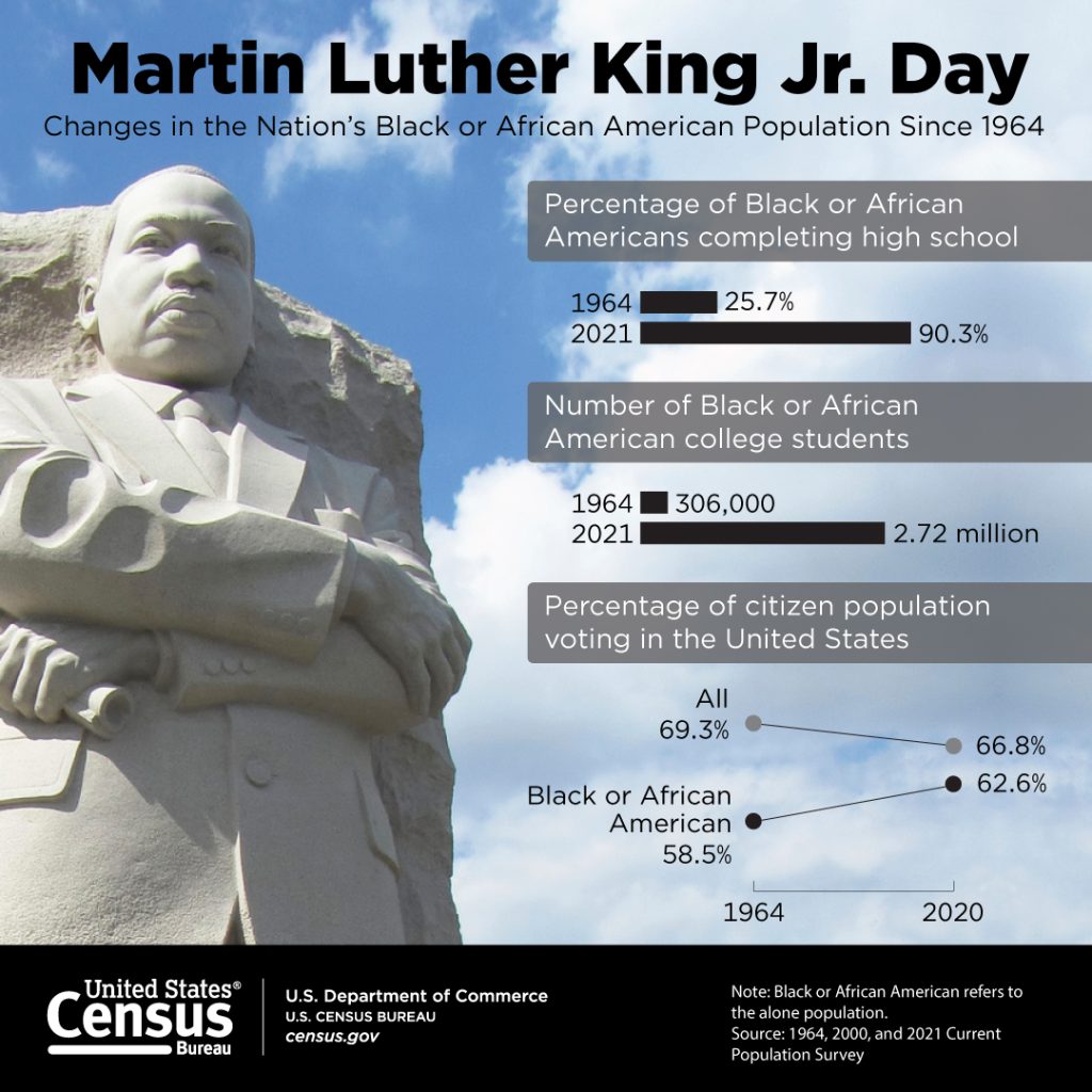 MLK Day Demographic & Progress Statistics